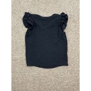 Women's  Black Ruffle Sleeve Top Size Xs